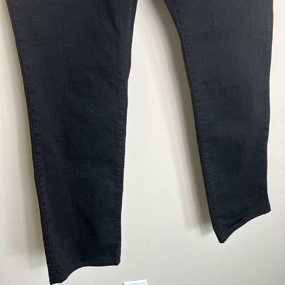 Eileen Fisher Jeans Womens Size 8 Black Denim Organic Cotton Straight - Picture 3 of 8